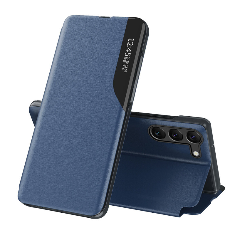 Eko odos dėklas Xiaomi POCO C65 / Redmi 13C su atvartu - mėlynas