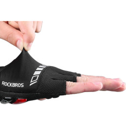 „Rockbros S143-BK XL“ dviratininko pirštinės su gelio pagalvėlėmis – juodos