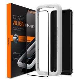 Spigen ALM Glass FC grūdintas stiklas skirtas iPhone 11 / XR - juodas