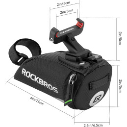 „Rockbros C28BK“ dviračio krepšys po sėdyne – juodas