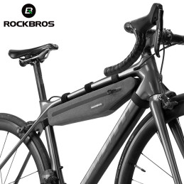 „Rockbros AS-052“ vandeniui atsparus dviračio rėmo krepšys – pilkas