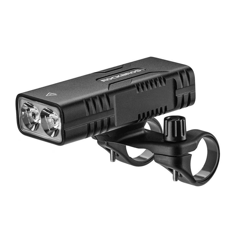 „Rockbros 24310002001“ 850 lm dviračio žibintas su išorinės baterijos funkcija + USB-C - USB-A laidas - juodas