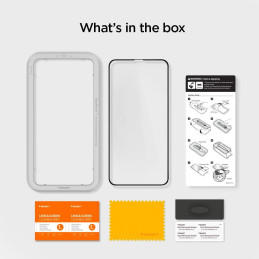 Spigen ALM Glass FC grūdintas stiklas skirtas iPhone 11 / XR - juodas