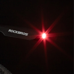 „Rockbros DNB8001BK“ purvasaugis su raudonu LED žibintu – juodas