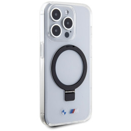 BMW „Ring Stand M Collection“ „MagSafe“ dėklas, skirtas „iPhone 15 Pro Max“ – skaidrus