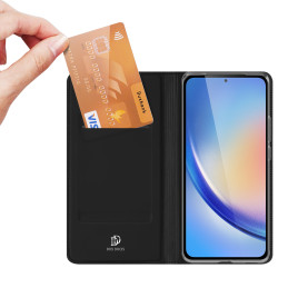 „Dux Ducis Skin Pro“ dėklas, skirtas „Samsung A35 5G“ su atverčiamu dangteliu – juodas