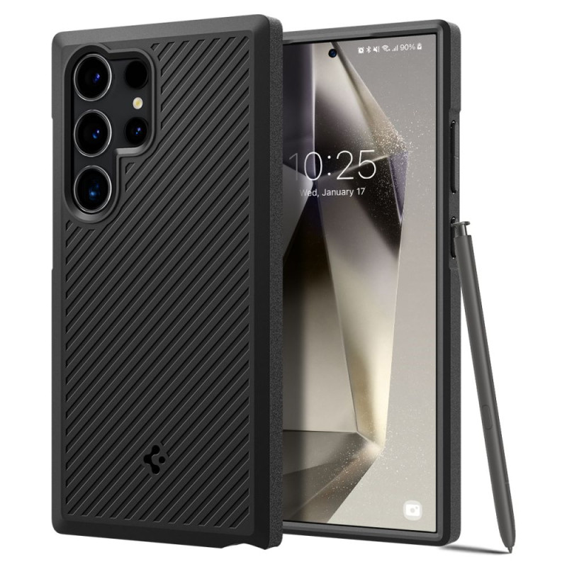 „Spigen Core Armor“ dėklas, skirtas „Samsung Galaxy S24 Ultra“, matinės juodos spalvos