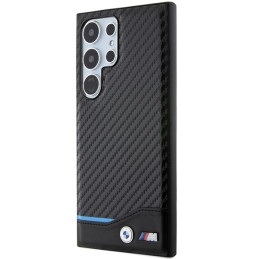 BMW odinis anglies pluošto dėklas, skirtas „Samsung Galaxy S24 Ultra“ – juodas