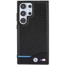 BMW odinis anglies pluošto dėklas, skirtas „Samsung Galaxy S24 Ultra“ – juodas