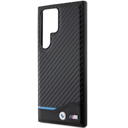 BMW odinis anglies pluošto dėklas, skirtas „Samsung Galaxy S24 Ultra“ – juodas