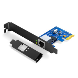 „Ugreen US230“ gigabito 10/ 100/ 1000 Mbps PCI-E tinklo plokštė – juoda