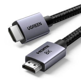 Ugreen HD171 25911 kabelis su HDMI 2.1 8K jungtimis, sertifikuotas, 3 m – pilkas