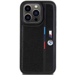 BMW perforuotas trijų spalvų iPhone 15 Pro Max dėklas – juodas