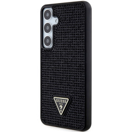 „Guess“ „Rhinestone“ trikampio formos dėklas, skirtas „Samsung Galaxy S24+“ – juodas