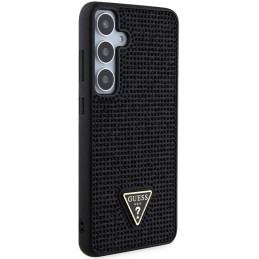 „Guess“ „Rhinestone“ trikampio formos dėklas, skirtas „Samsung Galaxy S24+“ – juodas