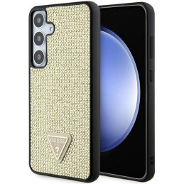 „Guess“ „Rhinestone Triangle“ dėklas, skirtas „Samsung Galaxy S24“ – auksinis
