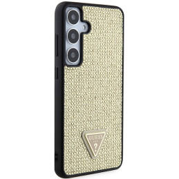 „Guess“ „Rhinestone Triangle“ dėklas, skirtas „Samsung Galaxy S24“ – auksinis