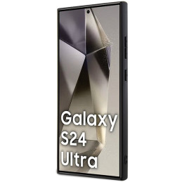 Karl Lagerfeld dėklas su fiksuotu blizgučiais ir Ikonik logotipu, skirtas Samsung Galaxy S24 Ultra - juodas