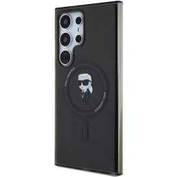 Karl Lagerfeld IML Ikonik MagSafe dėklas, skirtas Samsung Galaxy S24 Ultra - juodas