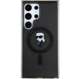 Karl Lagerfeld IML Ikonik MagSafe dėklas, skirtas Samsung Galaxy S24 Ultra - juodas