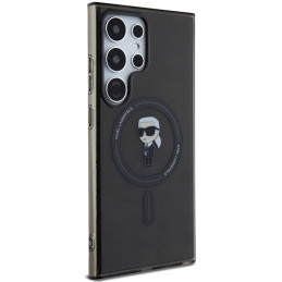 Karl Lagerfeld IML Ikonik MagSafe dėklas, skirtas Samsung Galaxy S24 Ultra - juodas