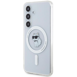Karl Lagerfeld IML Choupette MagSafe dėklas, skirtas Samsung Galaxy S24 - permatomas