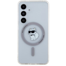 Karl Lagerfeld IML Choupette MagSafe dėklas, skirtas Samsung Galaxy S24 - permatomas