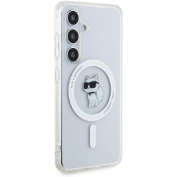 Karl Lagerfeld IML Choupette MagSafe dėklas, skirtas Samsung Galaxy S24 - permatomas
