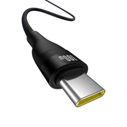 „Baseus Flash 2“ USB-A / USB-C laidas 100 W 1 m – juodas
