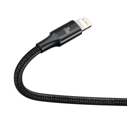 „Baseus Rapid Series 3in1 USB-C“ – USB-C / „Lightning“ / „micro USB“ laidas 20 W PD 1,5 m – juodas
