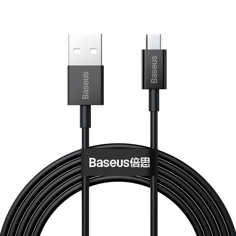 „Baseus Superior USB-A“ / „micro USB 2A“ laidas, 2 m, juodas