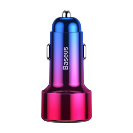 „Baseus Magic Series PPS USB-C / USB-A“ 45 W PD QC 5A automobilinis įkroviklis – rožinės ir mėlynos spalvos