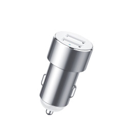 „Baseus CRDYQ-0S“ skirstytuvas, 2 x cigarečių žiebtuvėlio lizdas, 80 W, 2 x USB-A 3.1A - sidabrinis