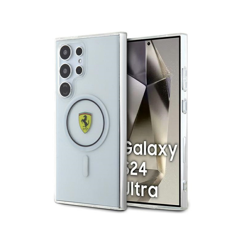 „Ferrari IML Transparent Inner Circle Line MagSafe“ dėklas, skirtas „Samsung Galaxy S24 Ultra“ – juodas