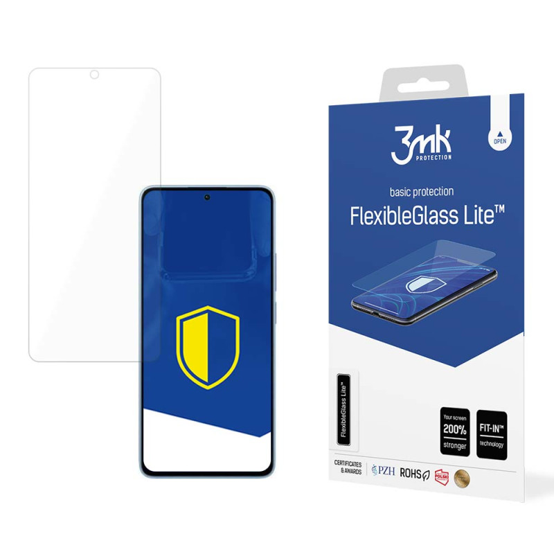 Hibridinis stiklas 3mk FlexibleGlass Lite™, skirtas Xiaomi Redmi Note 13 4G