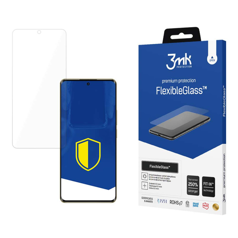 Hibridinis stiklas 3mk FlexibleGlass „Realme 12 5G“ telefone