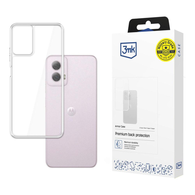 3mk šarvuotas dėklas Motorola Moto G 5G 2024 - skaidrus