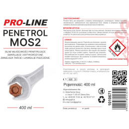 Stipriai įsiskverbiantis rūdžių valiklis PENETROL MoS2 PRO-LINE purškiklis 400 ml