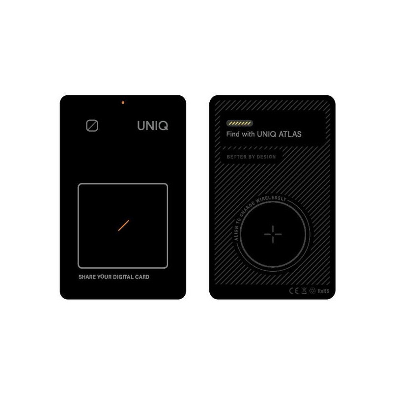 UNIQ NFC lokatorius, atlaso pilkumo/ grafito, UNIQ-ATLASCARDTRK-GRAPHITE