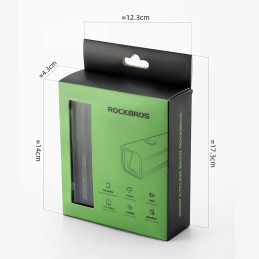 „Rockbros RHL1500“ priekinis dviračio žibintas, 5000mAh, 1500lm, IPX6, juodas