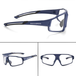 „Rockbros SP216BL“ dviratininko akiniai su fotochrominiais UV400 filtrais – mėlyni
