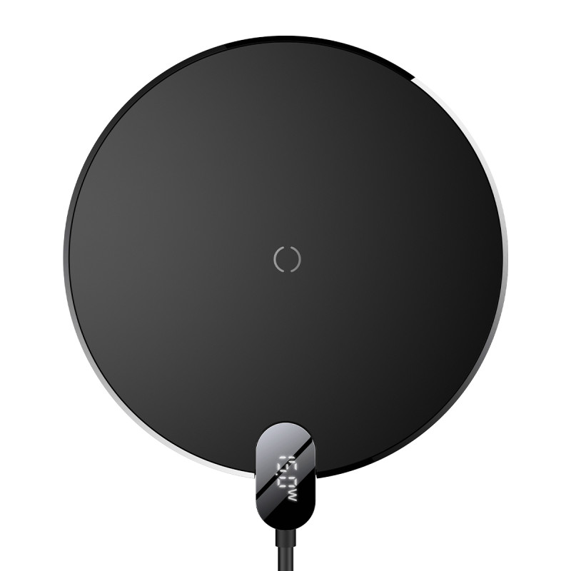 „Baseus BS-W526“ indukcinis įkroviklis su skaitmeniniu LED ekranu, 2 kartos, 15 W – juodas