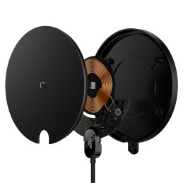 „Baseus BS-W526“ indukcinis įkroviklis su skaitmeniniu LED ekranu, 2 kartos, 15 W – juodas