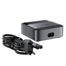 „Acefast Z6“ įkroviklis tinklui, „GaN“ staliniam kompiuteriui, 2x USB-A / 2x USB-C PD, 65W, juodas