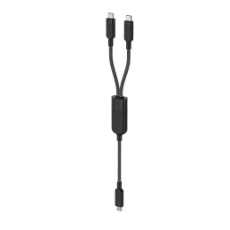 „Acefast C5 USB-C“ – USB-C / USB-C 2in1 laidas 100W 480Mb/ s – juodas