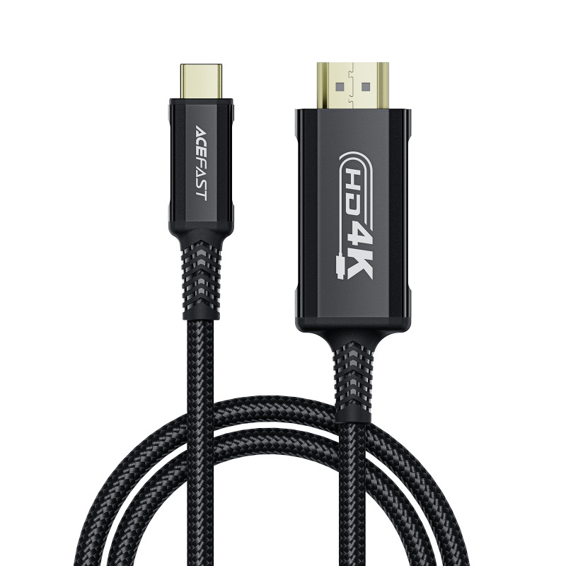 „Acefast C1“ USB-C / HDMI vaizdo kabelis 4K 60Hz HDR 1,8 m – juodas