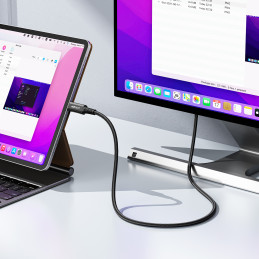 „Acefast C1“ USB-C / HDMI vaizdo kabelis 4K 60Hz HDR 1,8 m – juodas