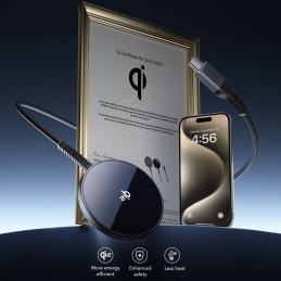 ESR Halolock Qi2 Mini belaidis įkroviklis 15W su MagSafe – juodas