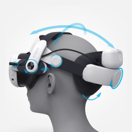 „BoboVR M3 Pro“ dirželis „Meta Quest 3 VR“ ausinėms + „BoboVR B2“ baterija – baltas/ juodas