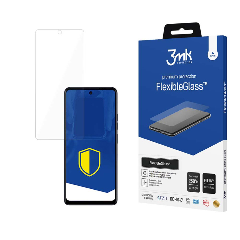 Hibridinis stiklas 3mk FlexibleGlass™ ant Tecno Spark 10 Pro
